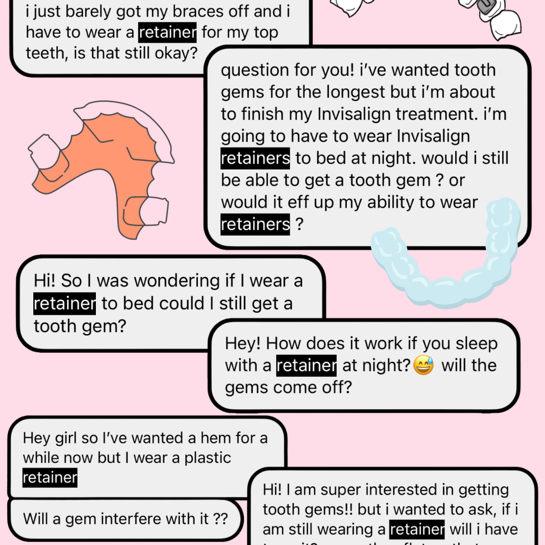 Can You Wear Tooth Gems With a Retainer?