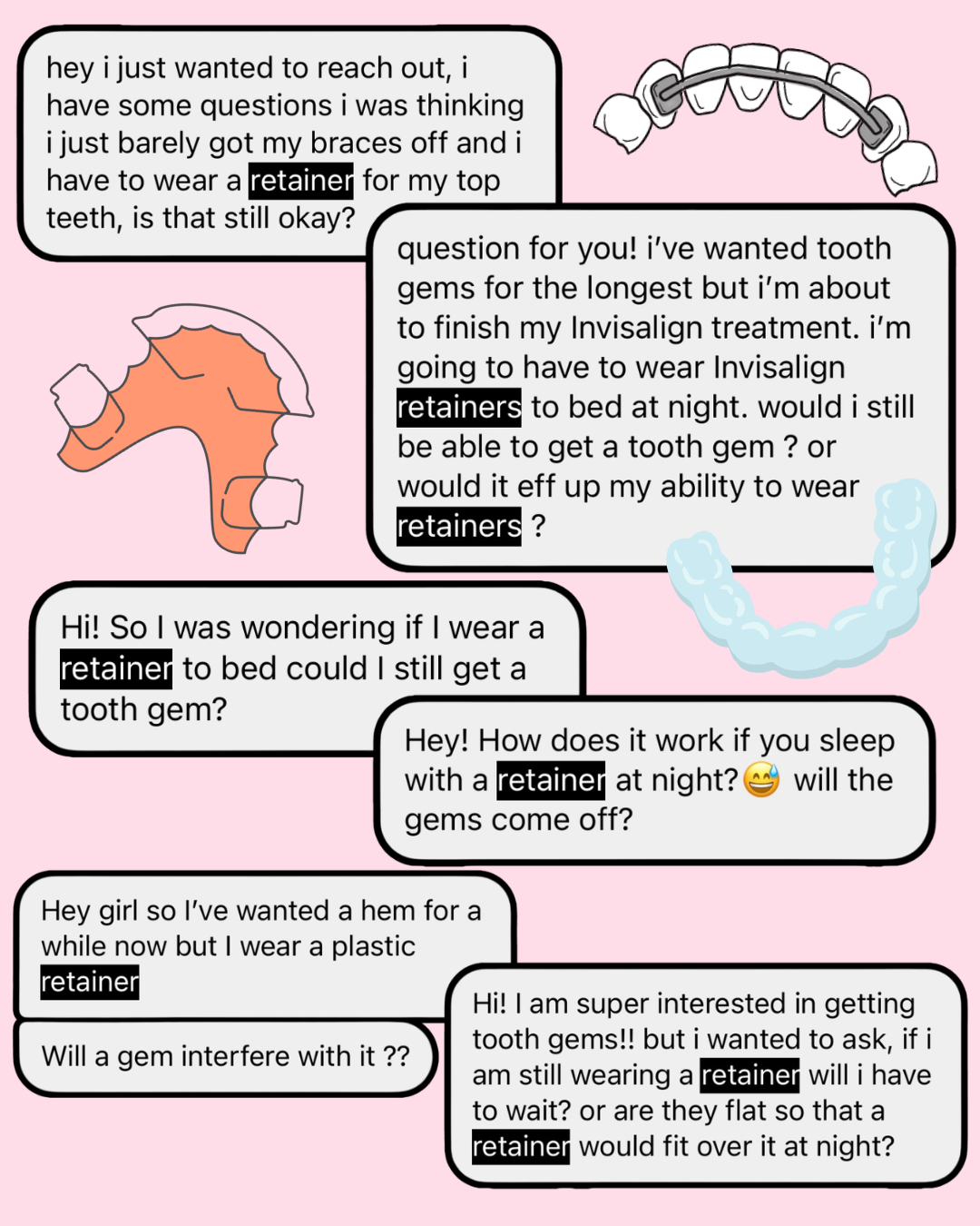 Can You Wear Tooth Gems With a Retainer?