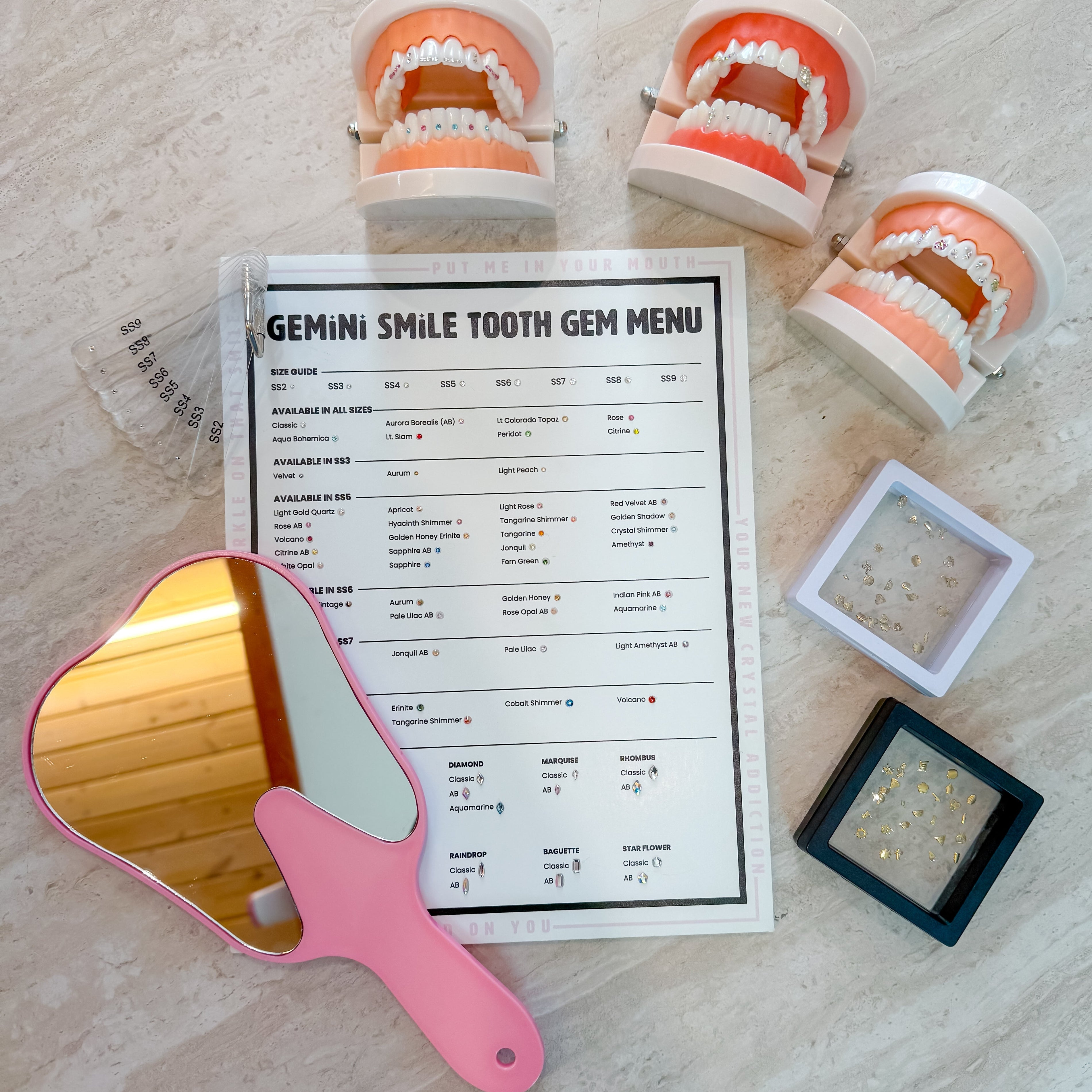 How to Display Tooth Gems in Studio and at Events