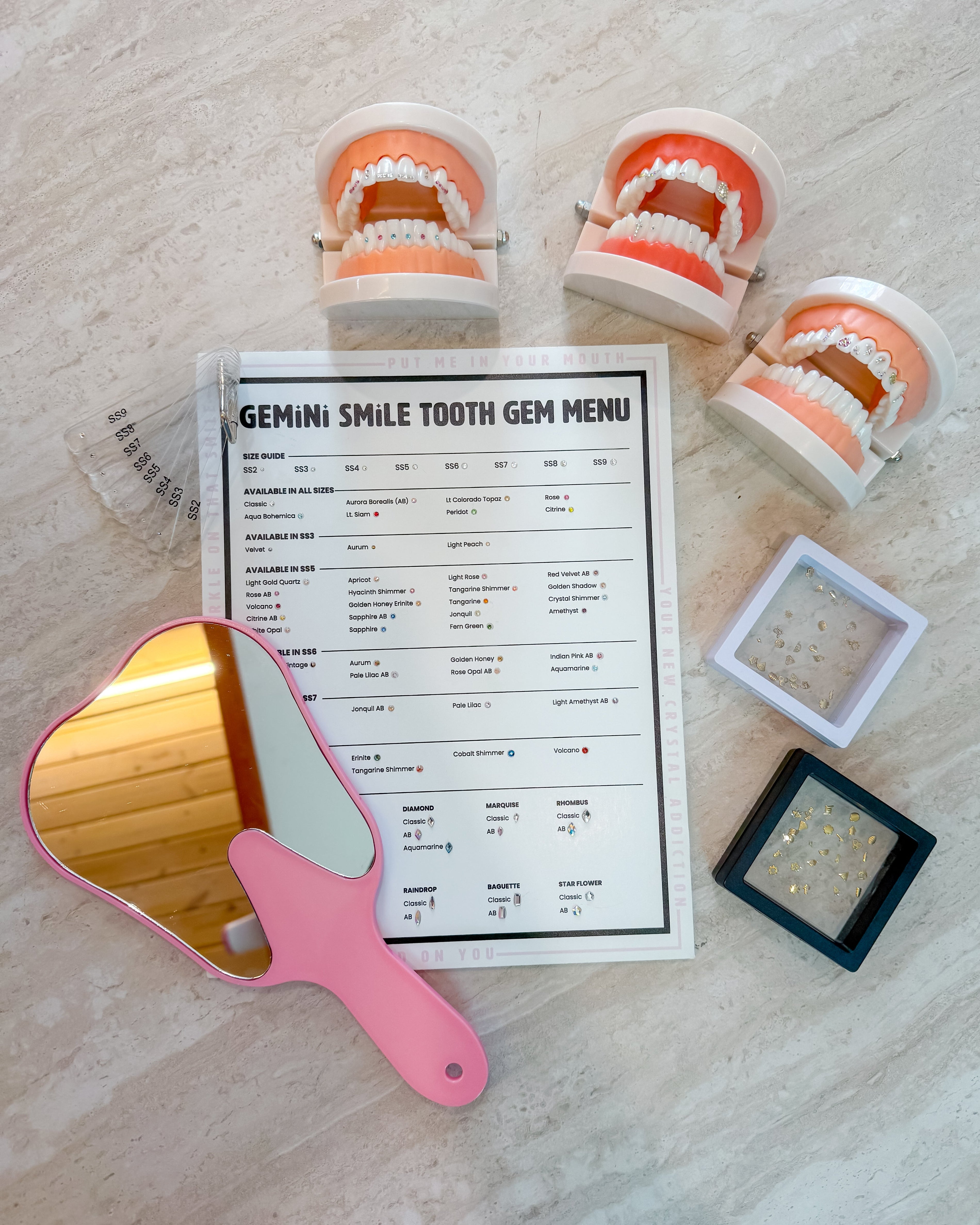 How to Display Tooth Gems in Studio and at Events